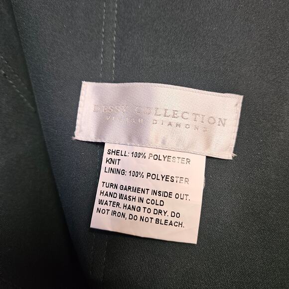 Dessy Collection Evergreen 3D Embroidered Off Shoulder Gown Size 2R NWT Fairy - Picture 6 of 9